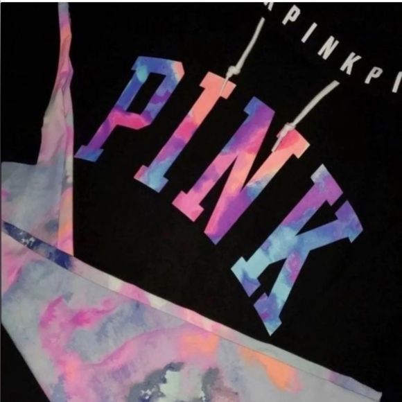 PINK VS WATERCOLOR HOODIE/ WATERCOLOR YOGA LEGGINGS PANTS - Picture 3 of 14